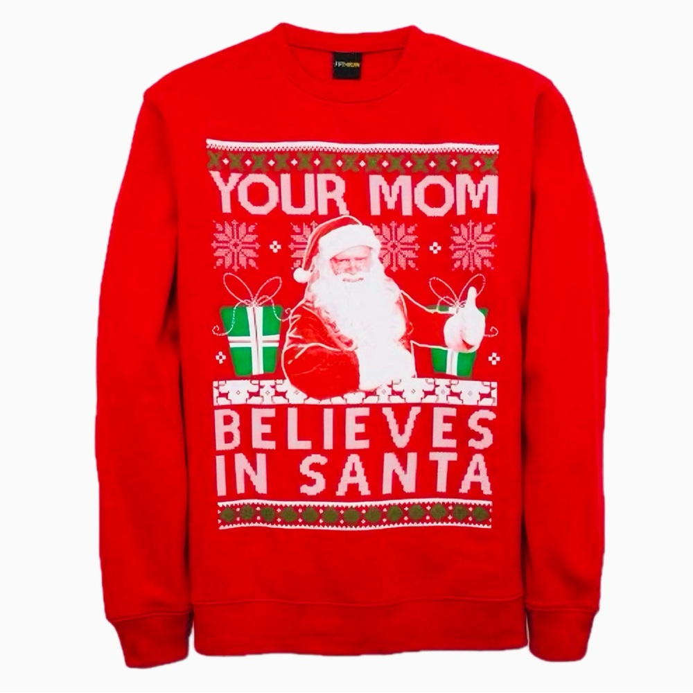 Fifth Sun Red Santa Graphic Sweatshirt. Size L